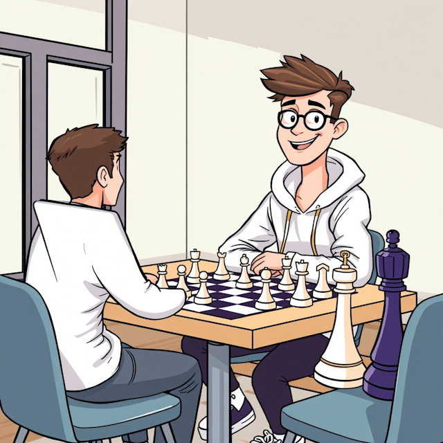 Daniel playing chess